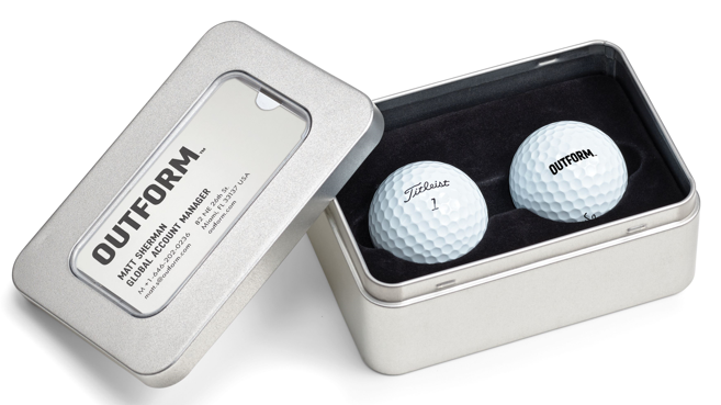 Titleist Standard 2-Ball Business Card Tin